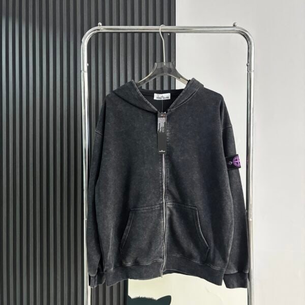 Loose Fit Hooded Washable Cardigan Jacket - Image 4