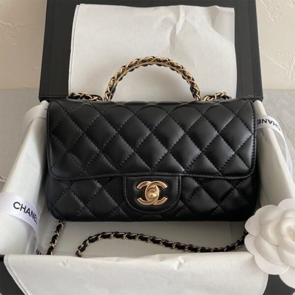 CHANEL Mini Flap With Top Handle - Image 3
