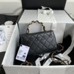 CHANEL Mini Flap Bag with Top Handle - Image 4