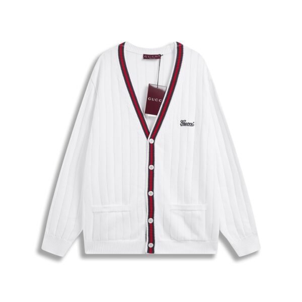 2024SS Striped Jacquard Knit Cardigan - Image 2