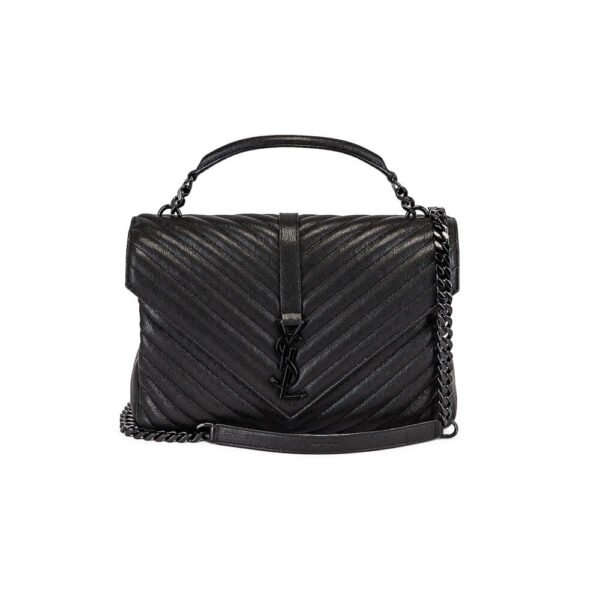 Saint Laurent College quilted-leather satchel bag - Image 2