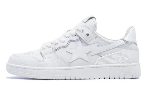 Triple White Patent Leather Sta Logo - Image 2
