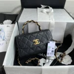 CHANEL Mini Flap Bag with Top Handle - Image 3