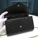 Saint Laurent Chain-strap YSL-plaque grained-leather wallet - Image 7