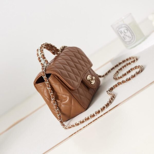 CHANEL Mini Flap With Top Handle - Image 4