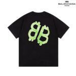 ⁦تي شيرت من بالينسياغا، قطني أسود برقبة مستديرة، مطبوع بشعار «Slime BB»⁩ - الصورة ⁦6⁩