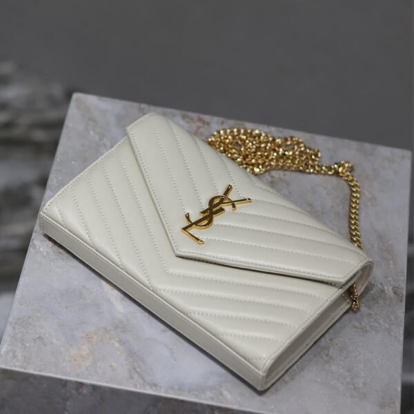 YSL cassandre chain wallet in lambskin - Image 6