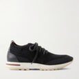 360 Flexy Leather-Trimmed Knitted Wish® Wool Sneakers