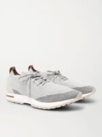 360 Flexy Walk Leather-Trimmed Knitted Wool Sneakers - Image 4