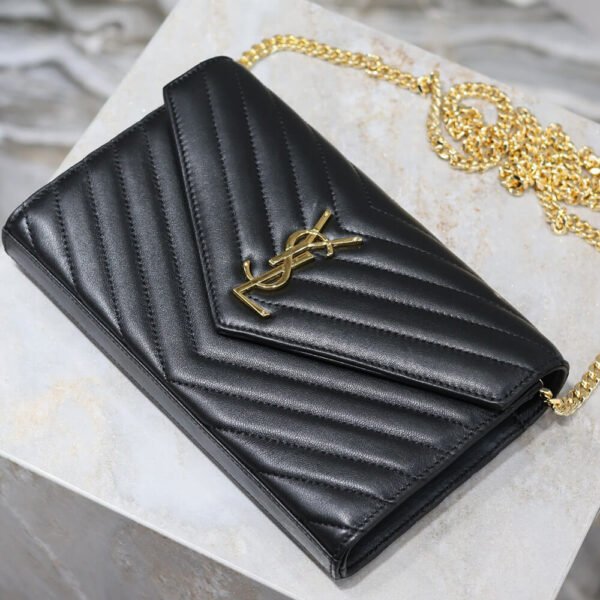 YSL cassandre chain wallet in lambskin - Image 6