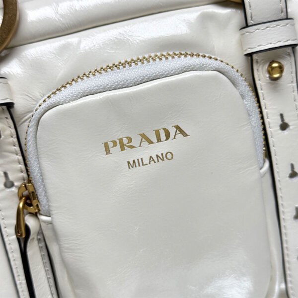 Prada Dangle medium leather top-handle bag(HIGH-END GRADE) - Image 7
