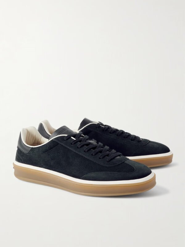 Tennis Walk Leather-Trimmed Suede Sneakers - Image 5