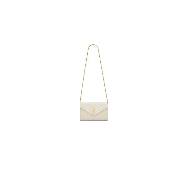 YSL classic cassandre chain wallet in grain de poudre leather - Image 2