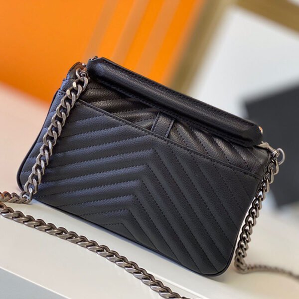 Saint Laurent College quilted-leather satchel bag - Image 5