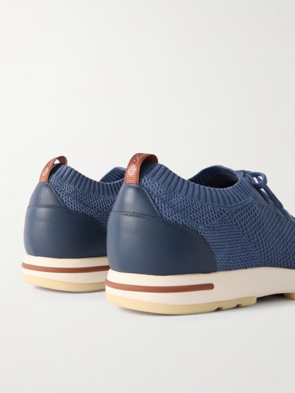 360 Flexy Leather-Trimmed Knitted Wish® Wool Sneakers - Image 6