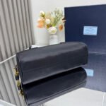 Prada Re-Nylon and leather medium top-handle bag with padlock(high-end grade) - Image 9