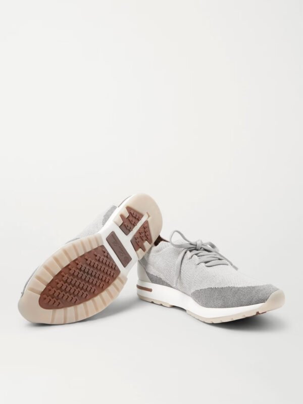 360 Flexy Walk Leather-Trimmed Knitted Wool Sneakers - Image 6