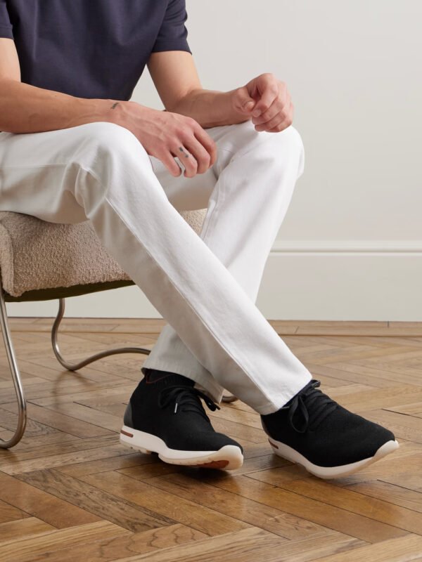 360 Flexy Walk Leather-Trimmed Knitted Wish® Wool Sneakers - Image 3