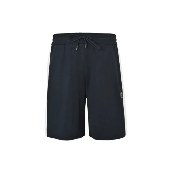 Gucci Interlocking G Side Stripe Black Drawstring Shorts - Image 2