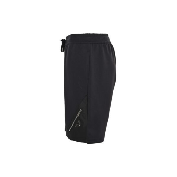 Prada Triangle Logo Diagonal Zip Pocket Drawstring Black Shorts - Image 4