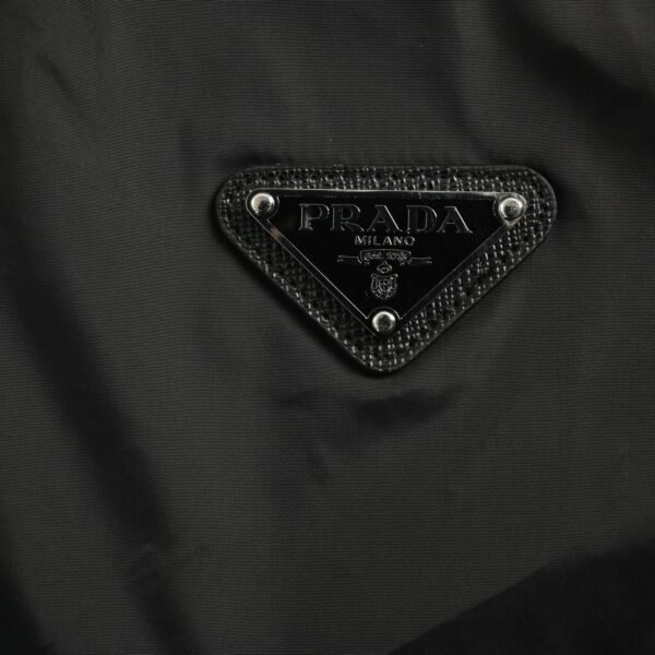 Prada Triangle Logo Plaque Black Re-Nylon Shorts - Image 6