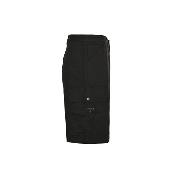 Prada Black Cotton Cargo Shorts - Image 4