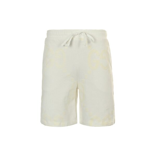 Gucci Jumbo GG Off-White Drawstring Cotton Shorts - Image 2