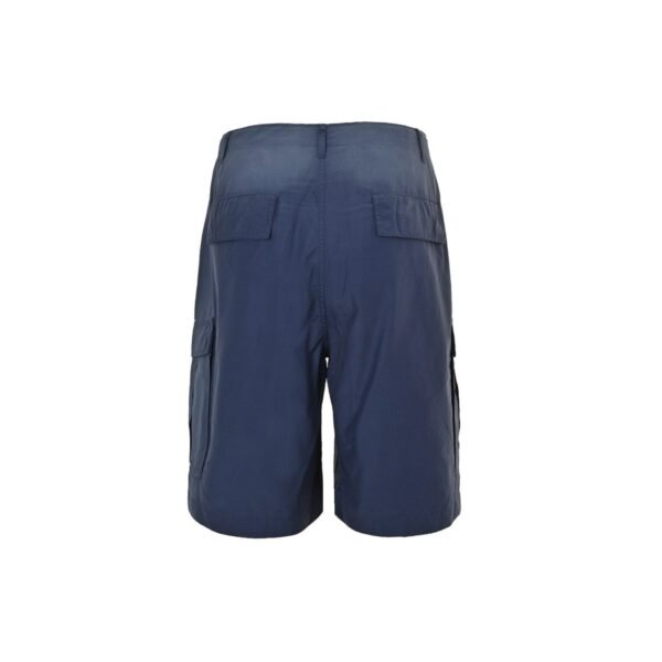 Balenciaga Navy Blue Drawstring Cargo Bermuda Shorts - Image 5
