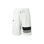 Prada Triangle Logo Striped Black Cotton Drawstring Shorts - Image 5