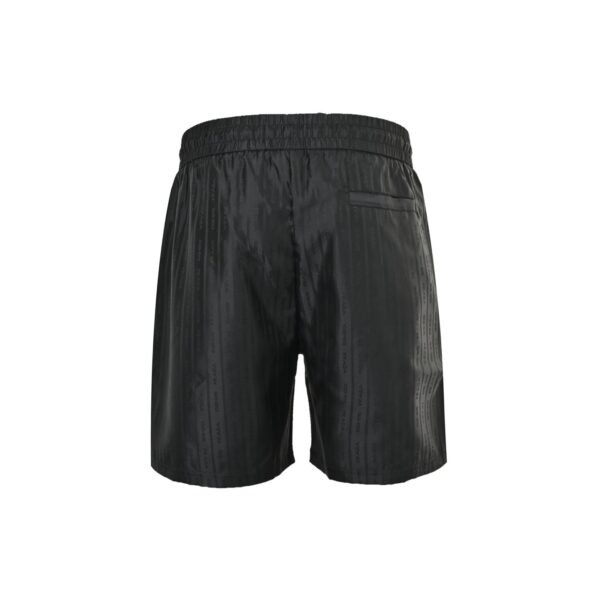 Prada Jacquard Logo Black Nylon Drawstring Shorts - Image 3