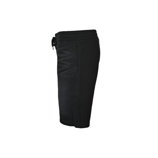 Balenciaga Whiskered Washed Effect Black Cotton Drawstring Sweat Shorts - Image 4