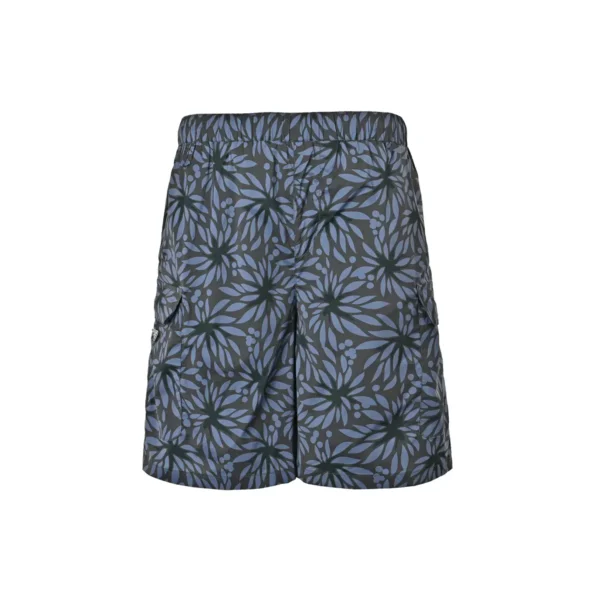 Prada Floral Print Blue and Grey Cargo Shorts - Image 2