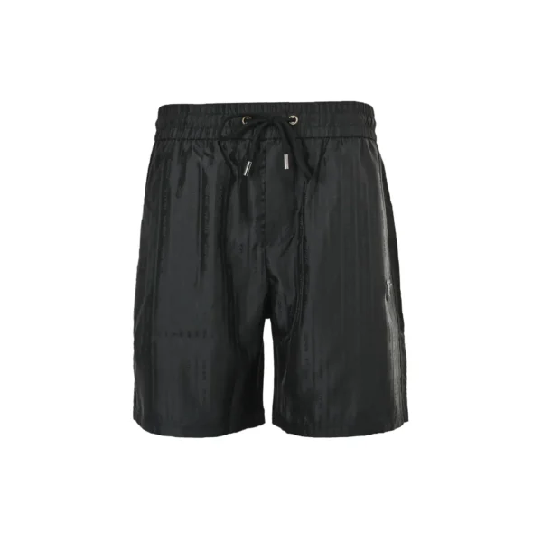 Prada Jacquard Logo Black Nylon Drawstring Shorts - Image 2