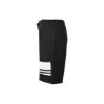 Prada Triangle Logo Striped Black Cotton Drawstring Shorts - Image 4
