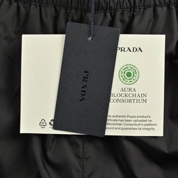 Prada Milano Logo Print Black Nylon Swim Shorts - Image 6
