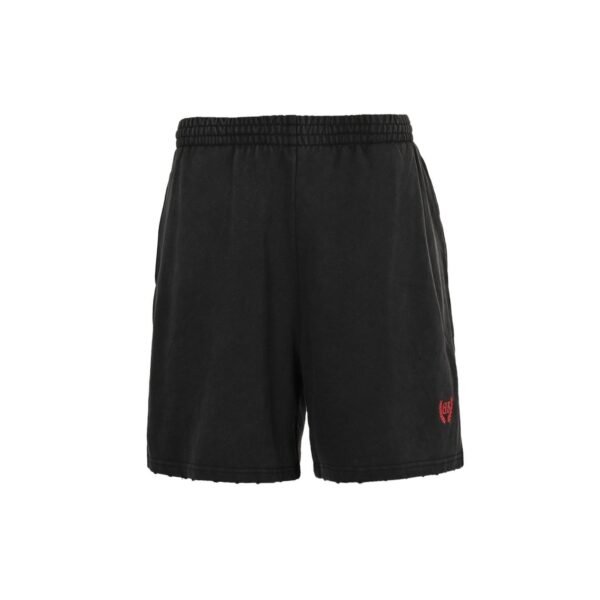Balenciaga BB Laurel Embroidered Black Cotton Sweat Shorts - Image 2