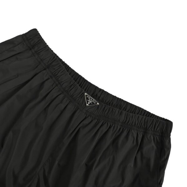 Prada Triangle Logo Plaque Black Re-Nylon Elasticated Waist Shorts - Image 6