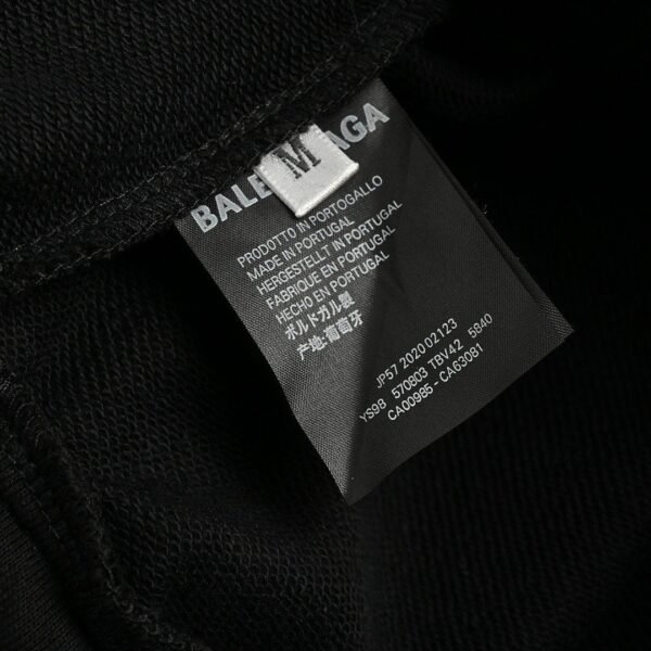 Balenciaga Heavy Metal Graphic Logo Black Drawstring Shorts - Image 6