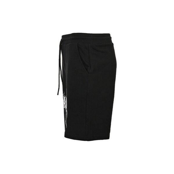 Balenciaga Heavy Metal Graphic Logo Black Drawstring Shorts - Image 4
