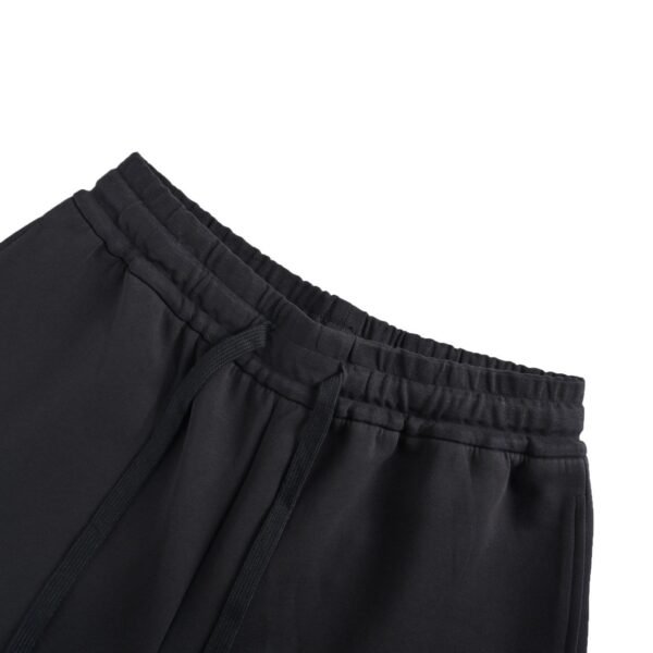 Prada Triangle Logo Diagonal Zip Pocket Drawstring Black Shorts - Image 5
