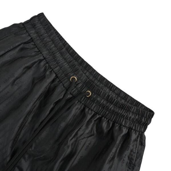 Prada Jacquard Logo Black Nylon Drawstring Shorts - Image 5
