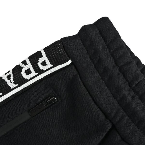Prada Triangle Logo Plaque Drawstring Black Shorts - Image 6