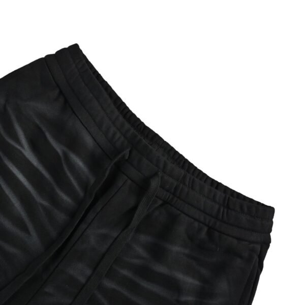 Balenciaga Whiskered Washed Effect Black Cotton Drawstring Sweat Shorts - Image 5