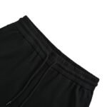 Prada Triangle Logo Striped Black Cotton Drawstring Shorts - Image 7