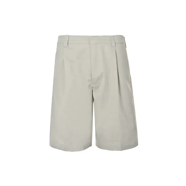 Prada Light Grey Pleated Bermuda Shorts - Image 2