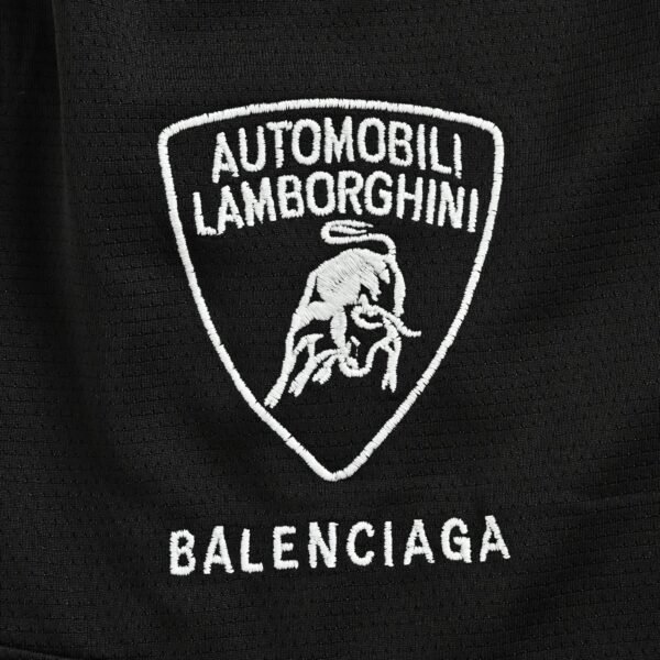 Balenciaga Automobili Lamborghini Print Black Shorts - Image 7
