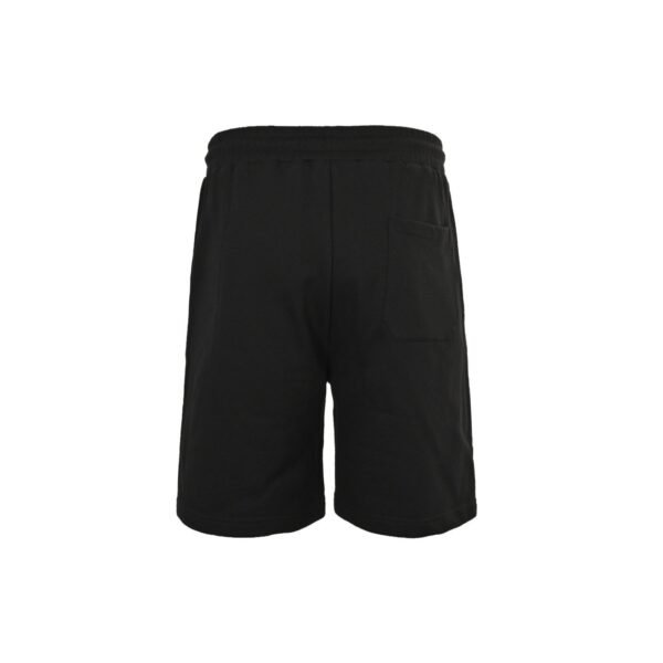 Balenciaga Logo Print Black Drawstring Sweat Shorts - Image 5