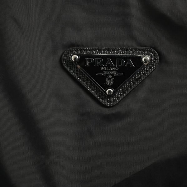 Prada Triangle Logo Plaque Black Re-Nylon Shorts - Image 7