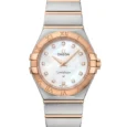 ساعة Omega Constellation نسائية بلونين أوتوماتيك ياباني