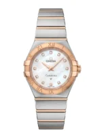 ساعة Omega Constellation نسائية بلونين أوتوماتيك ياباني